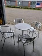 retro chroom setje 4 stoelen, Verzamelen, Gebruikt, Ophalen