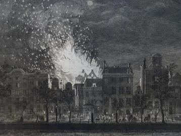Ets brand schouwburg Amsterdam Keizersgracht Bogerts 1772 beschikbaar voor biedingen