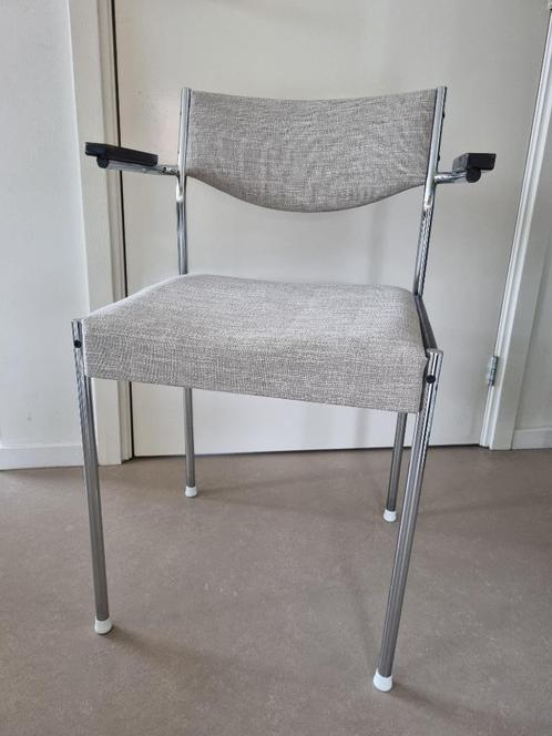 vintage thereca eetkamerstoel bureaustoel nieuw bekleed, Huis en Inrichting, Stoelen, Nieuw, Eén, Metaal, Stof, Ophalen