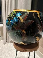 Handbeschilderde vaas met goud, bloemen, nieuw!, Huis en Inrichting, Zwart, Aardewerk of Porselein, Nieuw, Ophalen of Verzenden