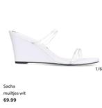 SACHA DOORZICHTIGE SLEEHAK SANDALEN SLIPPERS MAAT 41, Overige kleuren, Zo goed als nieuw, Sacha, Sandalen of Muiltjes