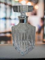 Kristallen Whisky / Cognac karaf met zilveren hals., Antiek en Kunst, Ophalen of Verzenden, Zilver
