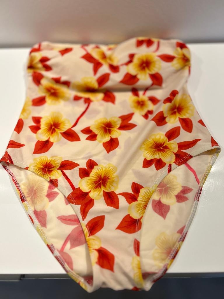 Giani Feroti beige badpak met bloemen, Giani Feroti, Beige, Badpak, Ophalen of Verzenden