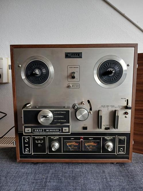 Akai X201D bandrecorder, Audio, Tv en Foto, Bandrecorders, Bandrecorder, Met stofkap, Ophalen of Verzenden