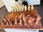 Manderijnschaakspel  handgemaakt.., Antiek en Kunst, Ophalen of Verzenden