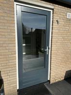 Hardhouten Achterdeur met Kozijn - 222x103,5 cm, Doe-het-zelf en Verbouw, Deuren en Horren, Gebruikt, 215 cm of meer, Buitendeur