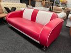 Americana Bel-Air Bank+Stoel (Sofa) Rood/Wit Retro Fifties, Huis en Inrichting, Banken | Sofa's en Chaises Longues, Ophalen, Gebruikt