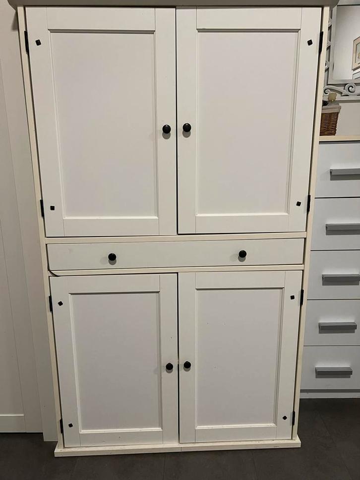 Witte Computerkast - Praktisch en Stijlvol!, Huis en Inrichting, Kasten | Buffetkasten, Gebruikt, 150 tot 200 cm, 50 tot 100 cm