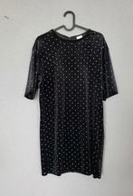 H&M rhinestone velvet velours jurk maat XS/S, Kleding | Dames, Tops, H&M, Verzenden, Zwart, Nieuw