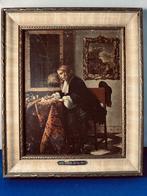 Schrijvende man. Reproductie van Gabriël Metsu., Ophalen of Verzenden