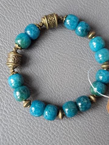 730 edelsteen armband natuurlijke lichtblauwe Apatiet 10mm beschikbaar voor biedingen