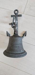 koperen scheepsbel met muuranker en koper schroef, Antiek en Kunst, Antiek | Koper en Brons, Ophalen of Verzenden, Koper
