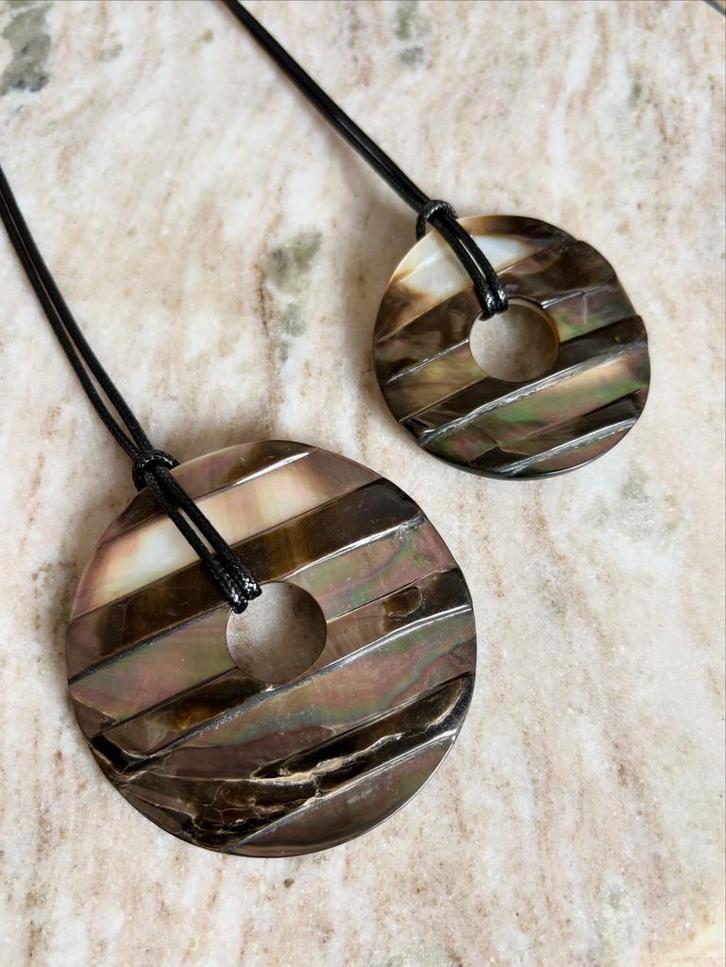 Parelmoer kettingen (prijs ps), Sieraden, Tassen en Uiterlijk, Kettingen, Zo goed als nieuw, Steen of Mineraal, Ophalen of Verzenden