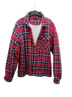 Geruite Fleece Gevoerde Overhemdjas - Maat M, Ophalen, Maat 48/50 (M), Zo goed als nieuw, Rood
