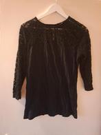 Kanten shirt, Maat 38/40 (M), Zwart, Ophalen of Verzenden, Zo goed als nieuw