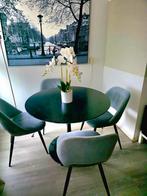 Ronde eettafel met 4 stoel, Ophalen, Zo goed als nieuw