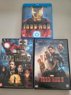 Blu-ray iron man + dvd iron man 2 & 3 | marvel, Cd's en Dvd's, Dvd's | Science Fiction en Fantasy, Ophalen of Verzenden, Fantasy