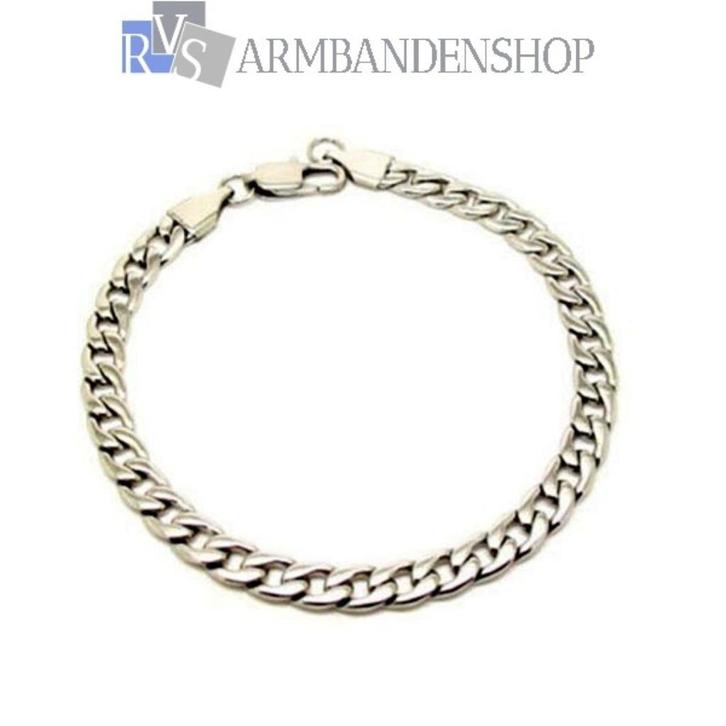 Sierlijke smalle rvs dames armband 22 cm van RVS zilver, Sieraden, Tassen en Uiterlijk, Armbanden, Nieuw, Staal, Zilver, Verzenden