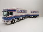 Scania 144  '' Peter van Wijngen ''  Tekno 1/50, Ophalen of Verzenden, Zo goed als nieuw, Bus of Vrachtwagen, Tekno