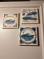 3 onderzetters Holland America lijn.10 / 10 cm, Antiek en Kunst, Antiek | Wandborden en Tegels, Ophalen of Verzenden