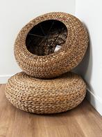 2x IKEA Alseda Poef, Ophalen, Rond, 50 tot 75 cm, Gebruikt