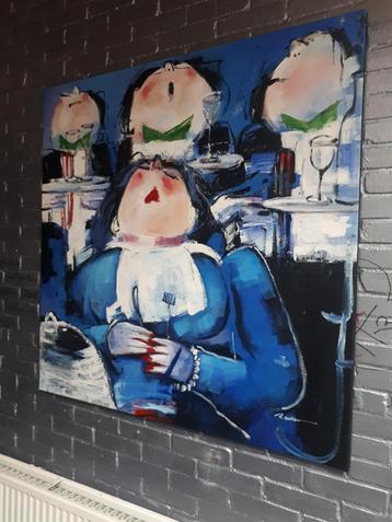 Dikke dames schilderij kunst  beschikbaar voor biedingen