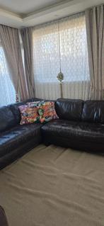 Lederen hoekbank - Gebruikt, 250 tot 300 cm, Gebruikt, Hoekbank, Ophalen of Verzenden