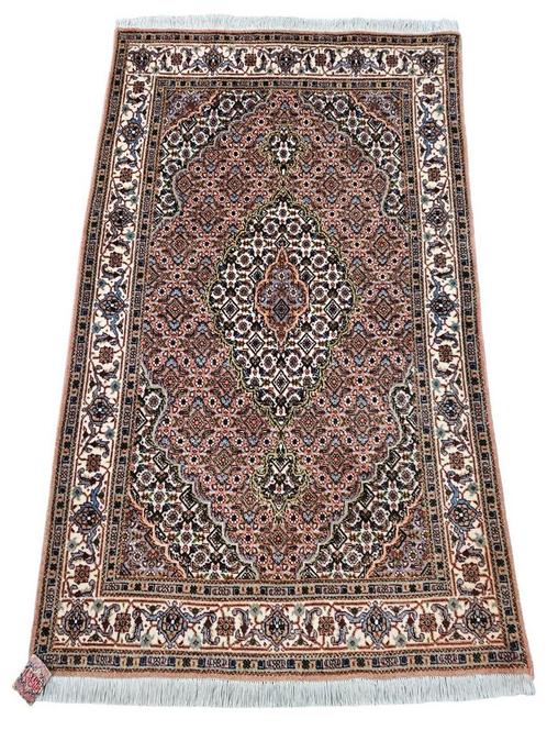 Handgeknoopt Perzisch wol Tabriz Mahi tapijt pink 97x160cm, Huis en Inrichting, Stoffering | Tapijten en Kleden, Zo goed als nieuw