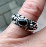 onyx ring maat 18,5, Sieraden, Tassen en Uiterlijk, Ringen, 18 tot 19, Verzenden, Zwart, Nieuw