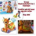 Vtech Hoefje Hert 4 in 1 Loopwagen, Kinderen en Baby's, Speelgoed | Vtech, Ophalen, Zo goed als nieuw, 6 maanden tot 2 jaar