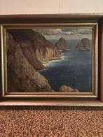 Schilderij van een kustlandschap, Ophalen