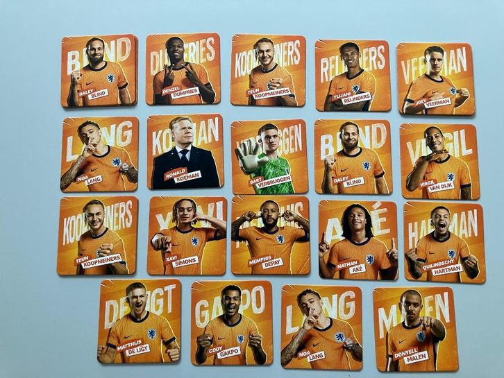 EK voetbal 2024 onderzetters spelerskaarten AH spaaractie, Verzamelen, Sportartikelen en Voetbal, Zo goed als nieuw, Overige typen