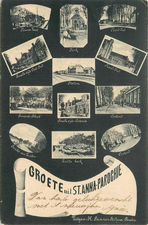(388-059-025) St.-Annaparochie Groete uit, Verzamelen, Ansichtkaarten | Nederland, Friesland, Verzenden