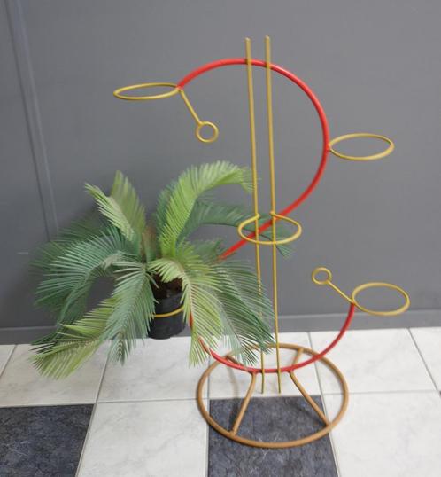 60 jaren DOLLAR teken etagère voor 5 bloempotten rood geel, Huis en Inrichting, Woonaccessoires | Etagères, Gebruikt, Ophalen