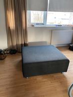 Zwarte boucle poef, Huis en Inrichting, Ophalen, Gebruikt, Eenpersoons, 75 tot 100 cm