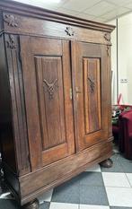 Antieke strakke Duitse kast einde 19de eeuw, Antiek en Kunst, Antiek | Meubels | Kasten, Ophalen of Verzenden