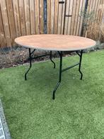 Ronde tuintafel - Hout en metaal, Tuin en Terras, Tuintafels, Ophalen, Gebruikt, Rond, Hout