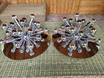 2 grote spoetnik plafond wand lampen sputnik fifties sixties beschikbaar voor biedingen