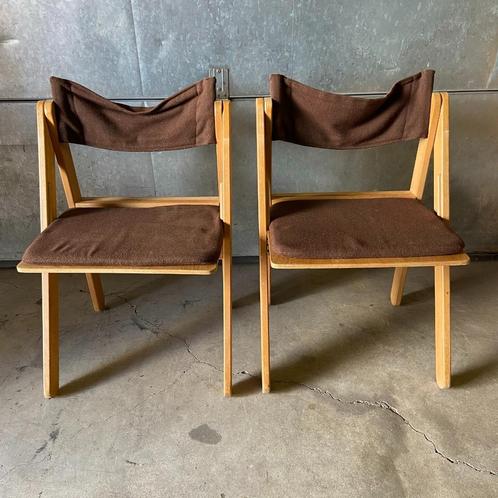 TOTALE LEEGVERKOOP No Ikea Scandinavisch design klapstoelen, Huis en Inrichting, Stoelen, Gebruikt, Twee, Hout, Stof, Overige materialen