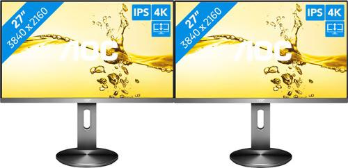 2x AOC U2790PQU 27 inch, IPS, Ophalen of Verzenden, HDMI, 5 ms of meer