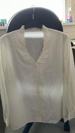 WITTE BLOUSE met LOTUSBLADEREN, Ophalen of Verzenden, Nieuw, Maat 46/48 (XL) of groter, Wit