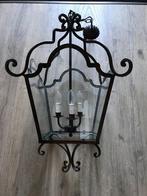 Robuuste metalen lamp lantaarn hanglamp, Huis en Inrichting, Lampen | Hanglampen, Landelijk/stijlvol, Metaal, Zo goed als nieuw