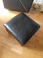 DeSede Switzerland zwarte leren poef - hocker, Ophalen, Gebruikt, Leer, 50 tot 75 cm