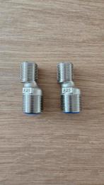 Hansgrohe S-koppelingen 1/2" x 3/4" - Nieuw, Ophalen of Verzenden, Nieuw, Rvs, Overige typen