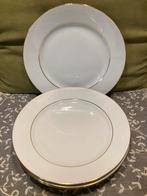 Dinerbord Thun, wit met goud randje (080925), Huis en Inrichting, Keuken | Servies, Gebruikt, Ophalen of Verzenden, Bord(en), Overige stijlen