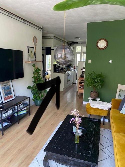 Glazen Bol Hanglamp, Huis en Inrichting, Lampen | Hanglampen, Zo goed als nieuw, Minder dan 50 cm, Glas, Ophalen of Verzenden