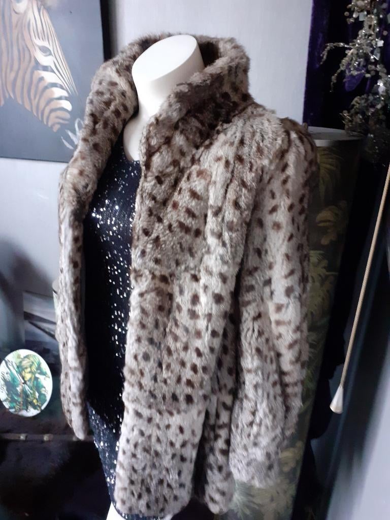 Heerlijke echte bontjas bont jas bontjasje maat M, Ophalen of Verzenden, Zo goed als nieuw, Maat 38/40 (M), Grijs