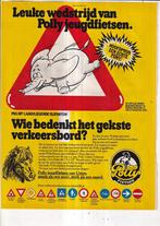 Retro reclame 1979 Polly fietsen strip verkeersborden, Ophalen of Verzenden