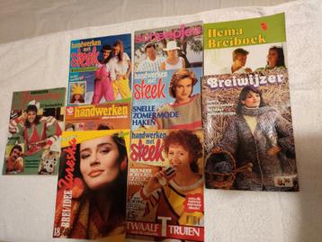 Hema breiboeken en diverse breitijdschriften jaren 70/80 beschikbaar voor biedingen