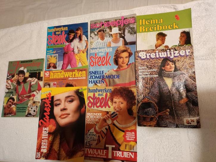 Hema breiboeken en diverse breitijdschriften jaren 70/80, Hobby en Vrije tijd, Breien en Haken, Gebruikt, Breien of Haken, Patroon of Boek